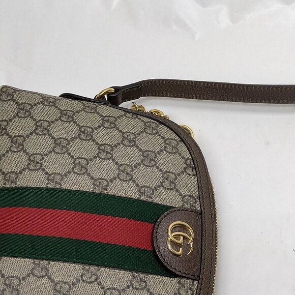 Authentic Gucci Sherry Line Brown PVC Shoulder Bag mn801-030326 - Picture 7 of 16